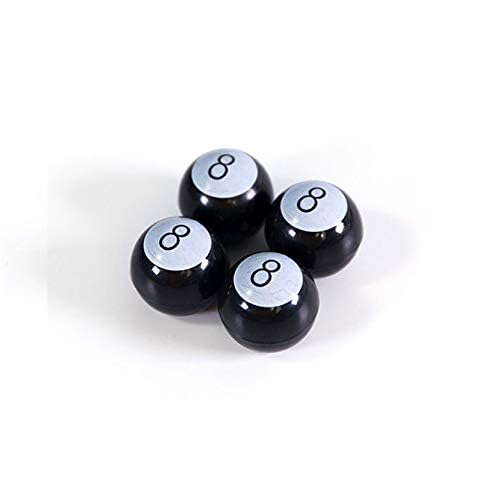 Topxome 4pcs/Set Car Wheel Tire Valve Caps Car Moto Bicycle Tyre Air Caps Black 8 Ball Leakproof Air Tire Valve Stem Caps - Image 3